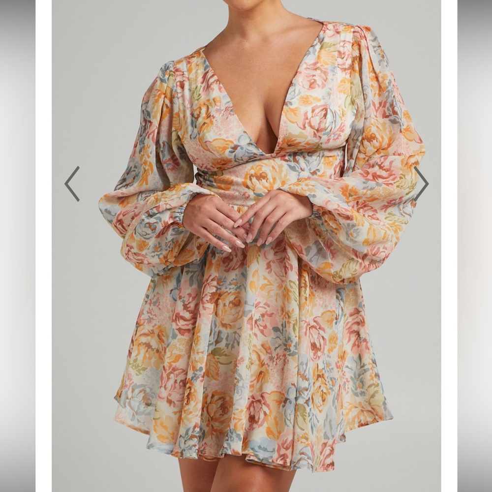 Showpo floral mini dress